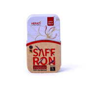 Herati Saffron packaging on a white background